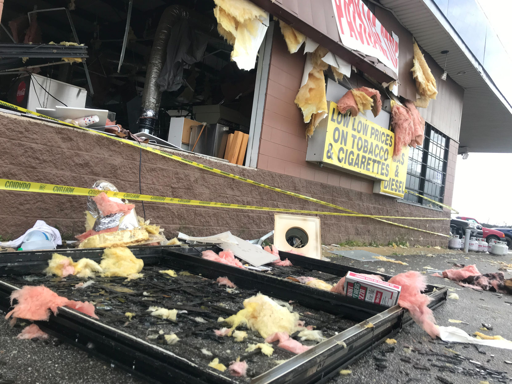Tornado damage in Smiths Station